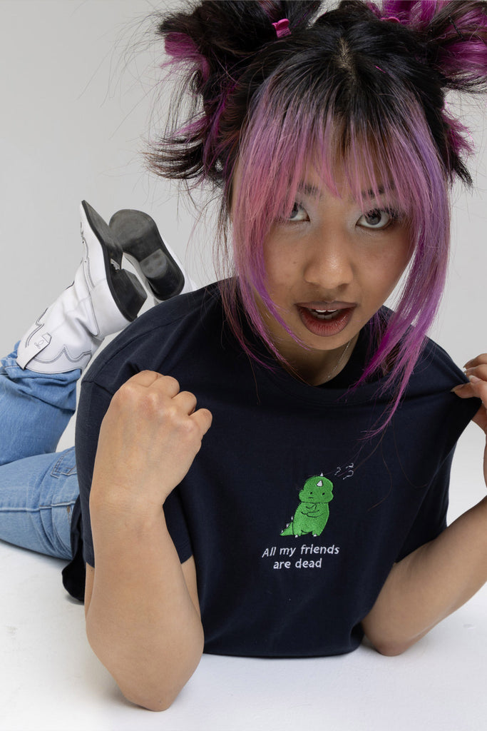 front view of All My Friends Are Dead Tee