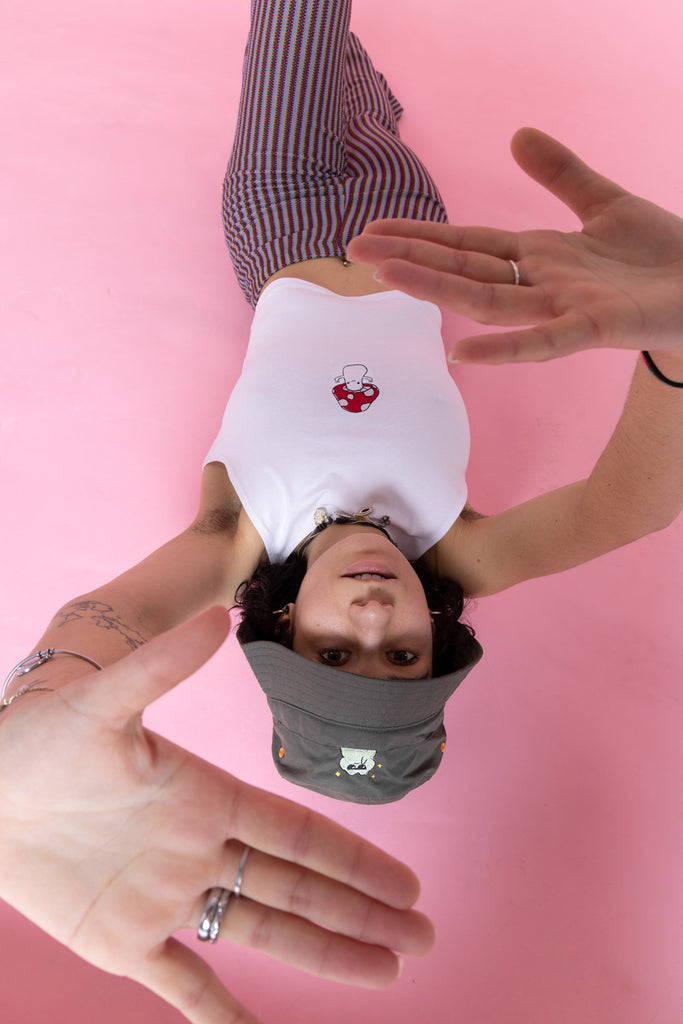 front view of Shroom Crop Top